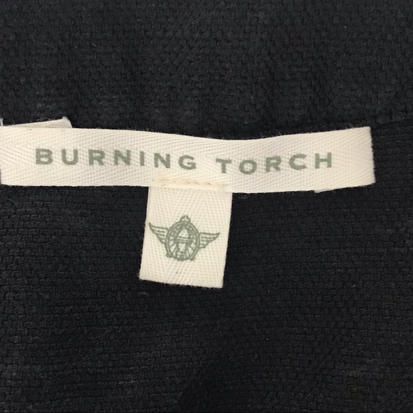 Burning Torch blazer linen silk sz S luxe details - Picture 5 of 9